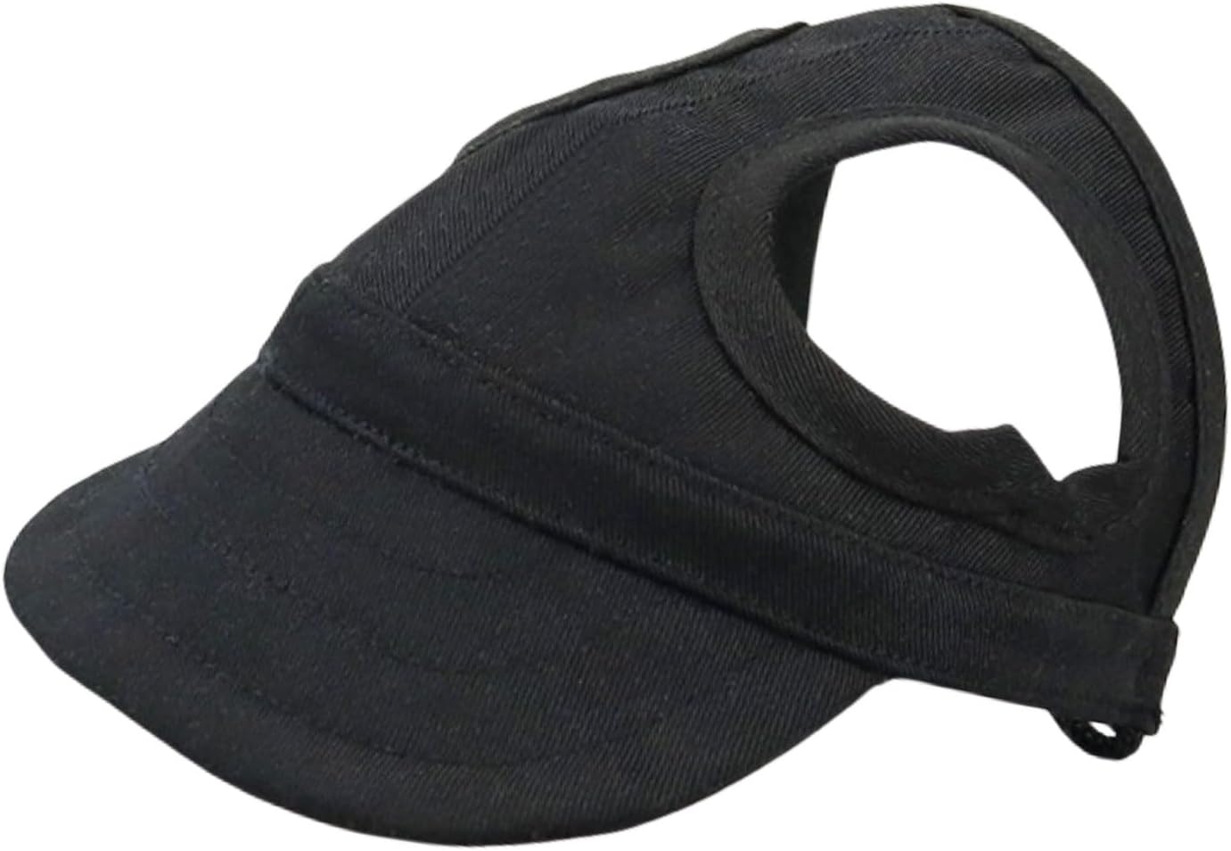 Dog Baseball Cap,1PC Pet Summer Beach Peaked Cap Dog Hat with Ear Holes, Adjustable Cat Visor Sunbonnet Hat for Small Medium Large Dogs (Solid Black, Medium